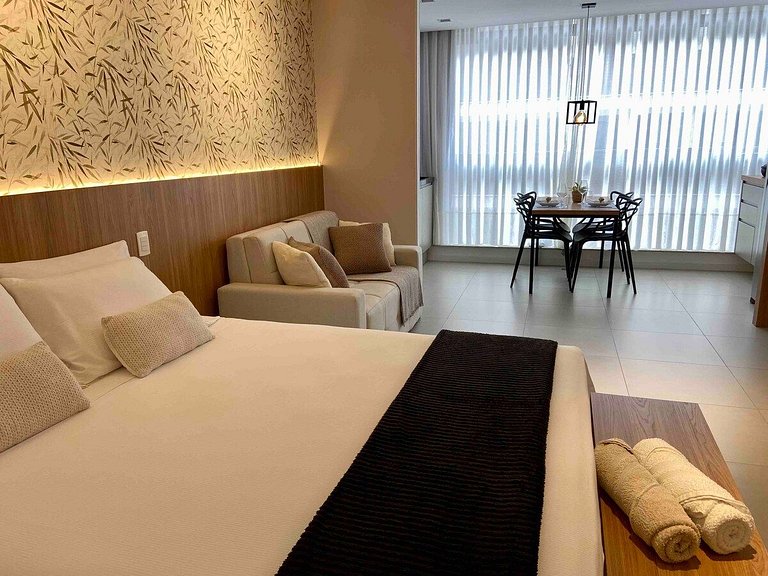 Apartamento Airbnb com garagem perto da Praia do Canto