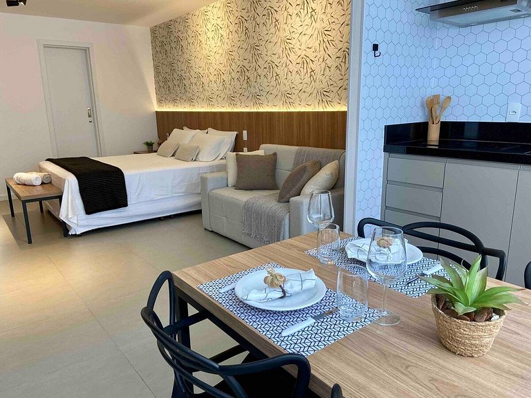Apartamento Airbnb com garagem perto da Praia do Canto