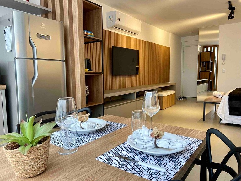 Apartamento Airbnb com garagem perto da Praia do Canto