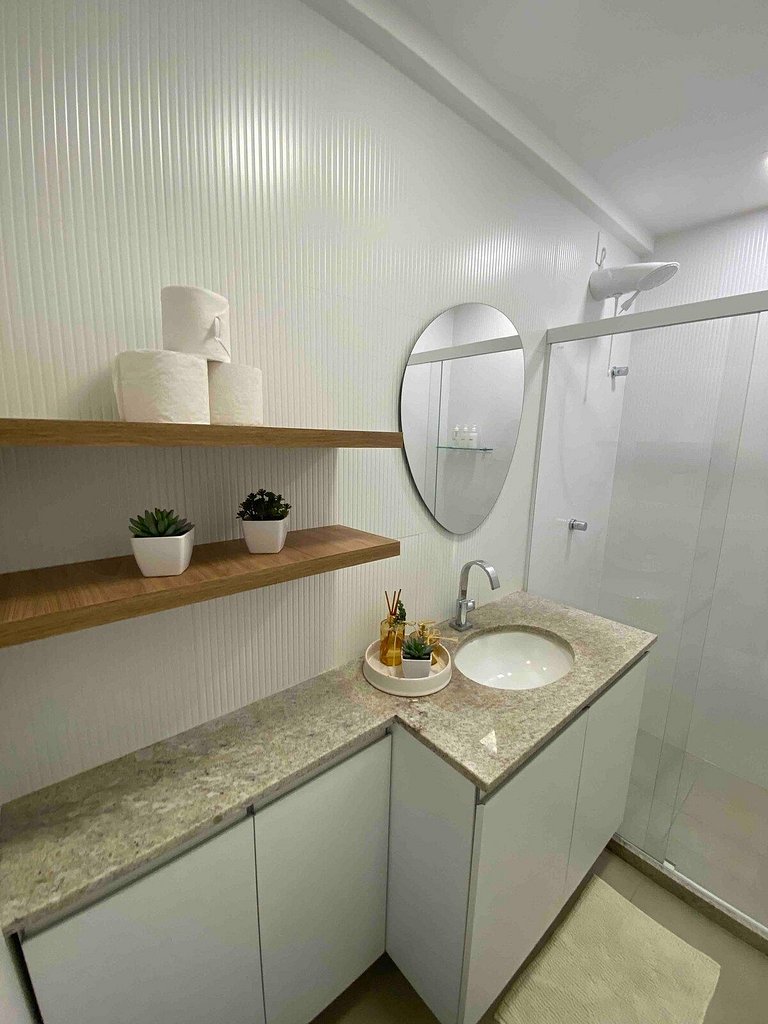 Apartamento Airbnb com garagem perto da Praia do Canto