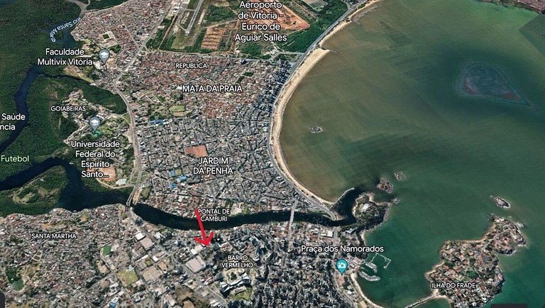 Apartamento Airbnb com garagem perto da Praia do Canto