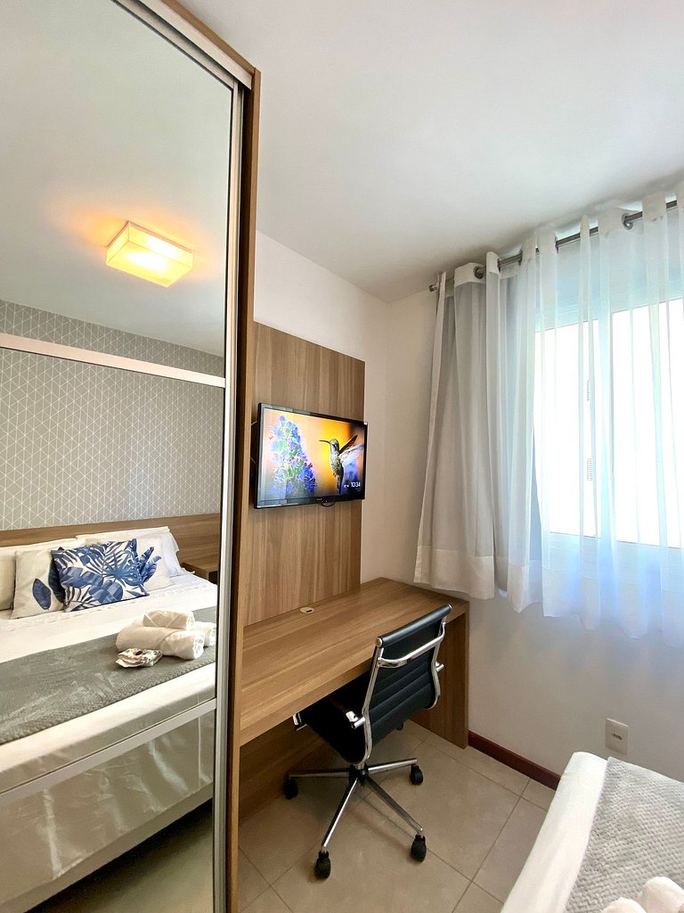Apartamento Airbnb com garagem perto da Praia do Canto