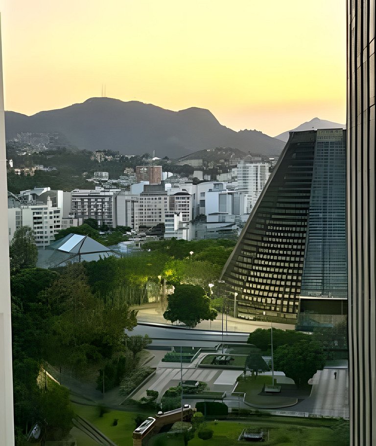 Moderno, novo e com uma vista especial