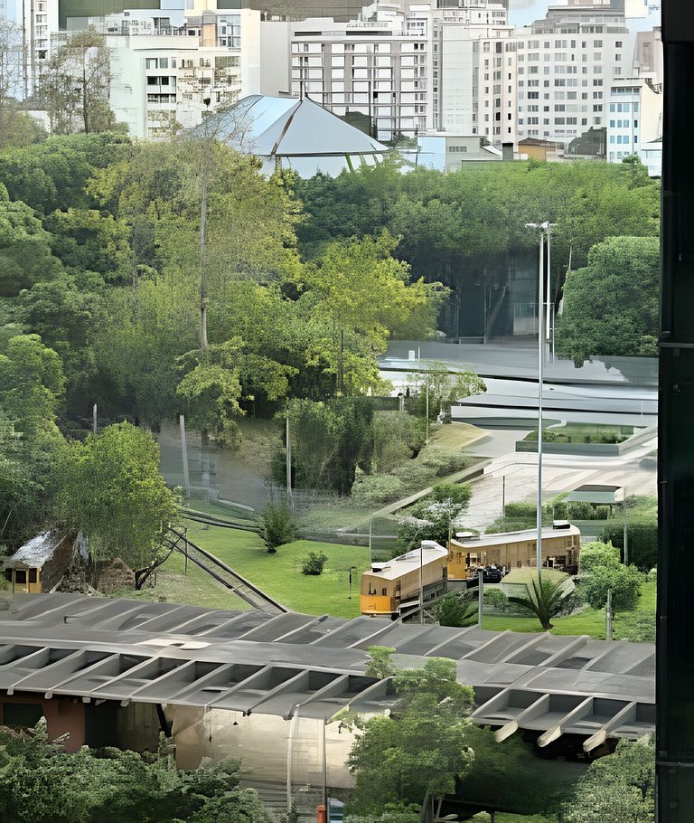 Moderno, novo e com uma vista especial