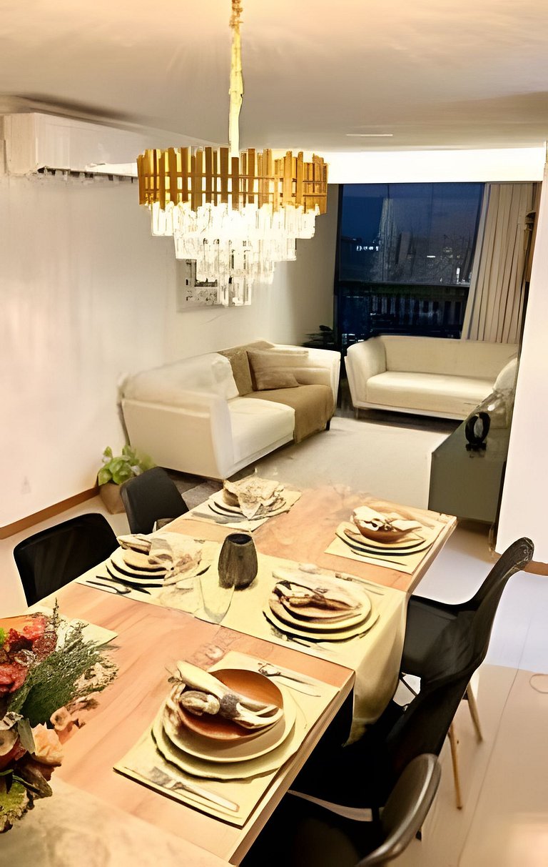 3 quartos, 100% climatizado e com vista linda