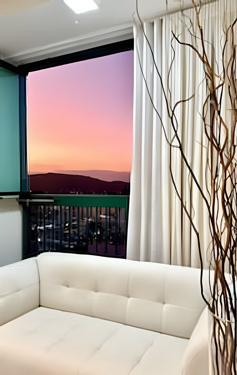 3 quartos, 100% climatizado e com vista linda