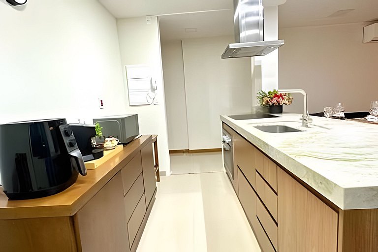3 quartos, 100% climatizado e com vista linda
