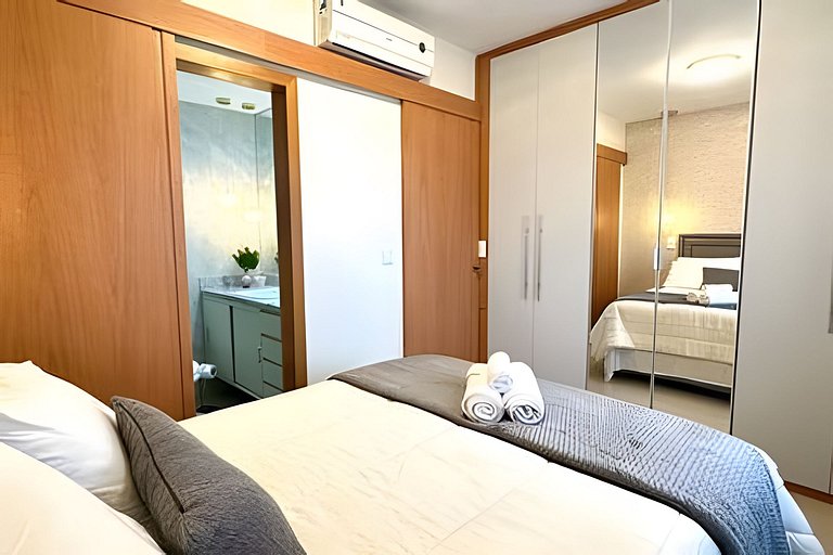 3 quartos, 100% climatizado e com vista linda