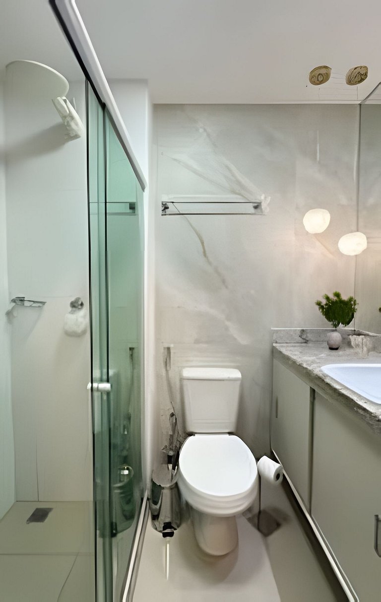 3 quartos, 100% climatizado e com vista linda