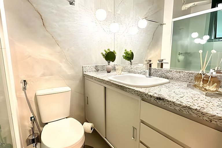 3 quartos, 100% climatizado e com vista linda
