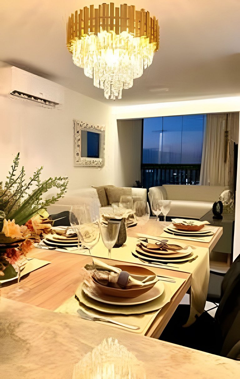 3 quartos, 100% climatizado e com vista linda