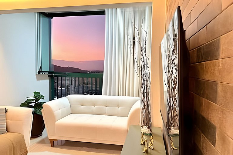 3 quartos, 100% climatizado e com vista linda