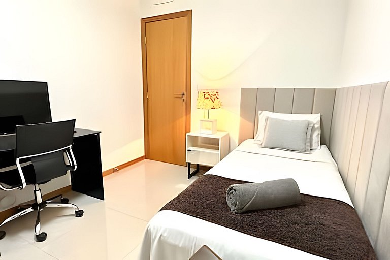 3 quartos, 100% climatizado e com vista linda