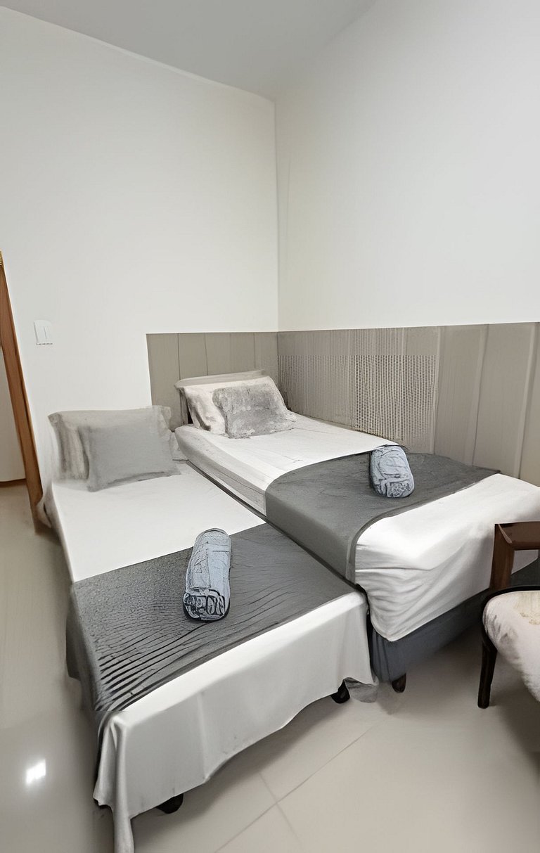 3 quartos, 100% climatizado e com vista linda