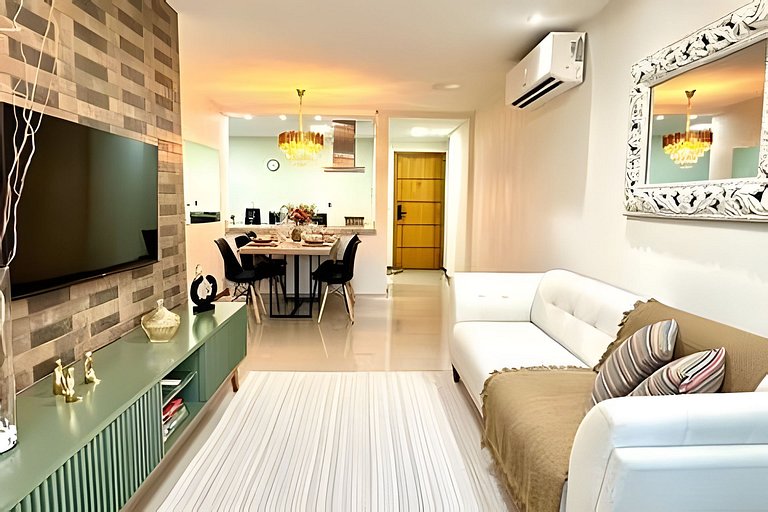 3 quartos, 100% climatizado e com vista linda