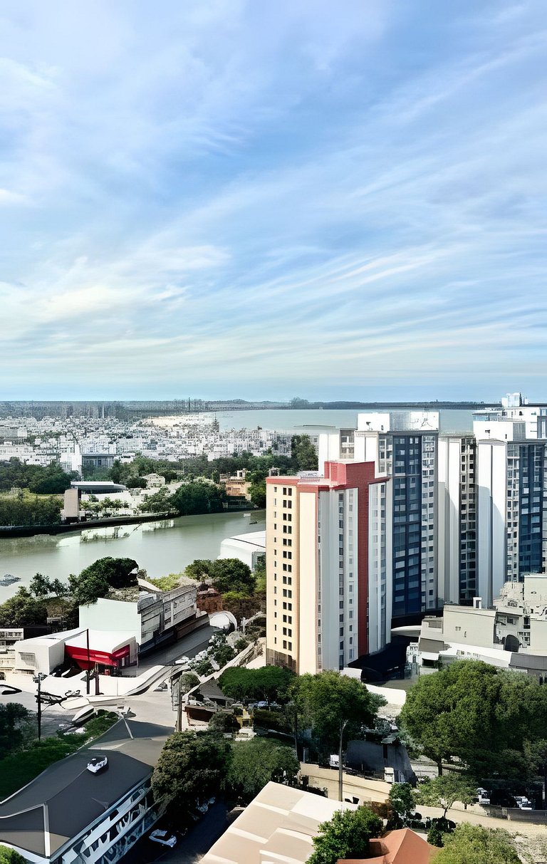 3 quartos, 100% climatizado e com vista linda
